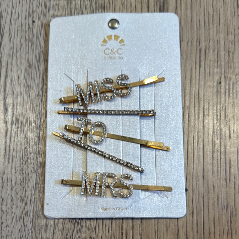C&C California Gold and Silver 'Miss to Mrs' Hair Pins